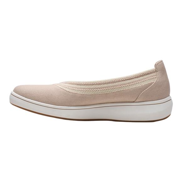 Clarks Women's Cloudsteppers Breeze Sky Air Comfort Flats Beige Size 8 1/2 W - Picture 3 of 6